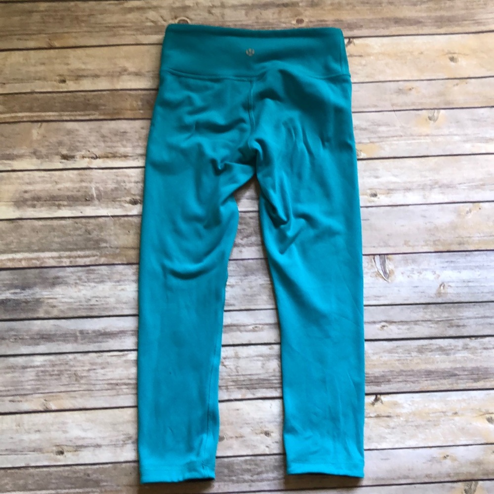 Lululemon Turquoise Yoga Athletic Tights Legging 2